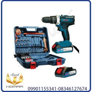 دریل شارژی 21 ولت لیتیوم چکشی دو باطری پی ای پی مدل PAP CID-2126